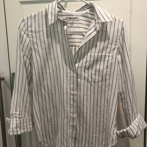Madewell Button Down Stripped Top XS Womens